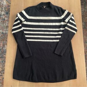 Free People Black and White Striped Sweater